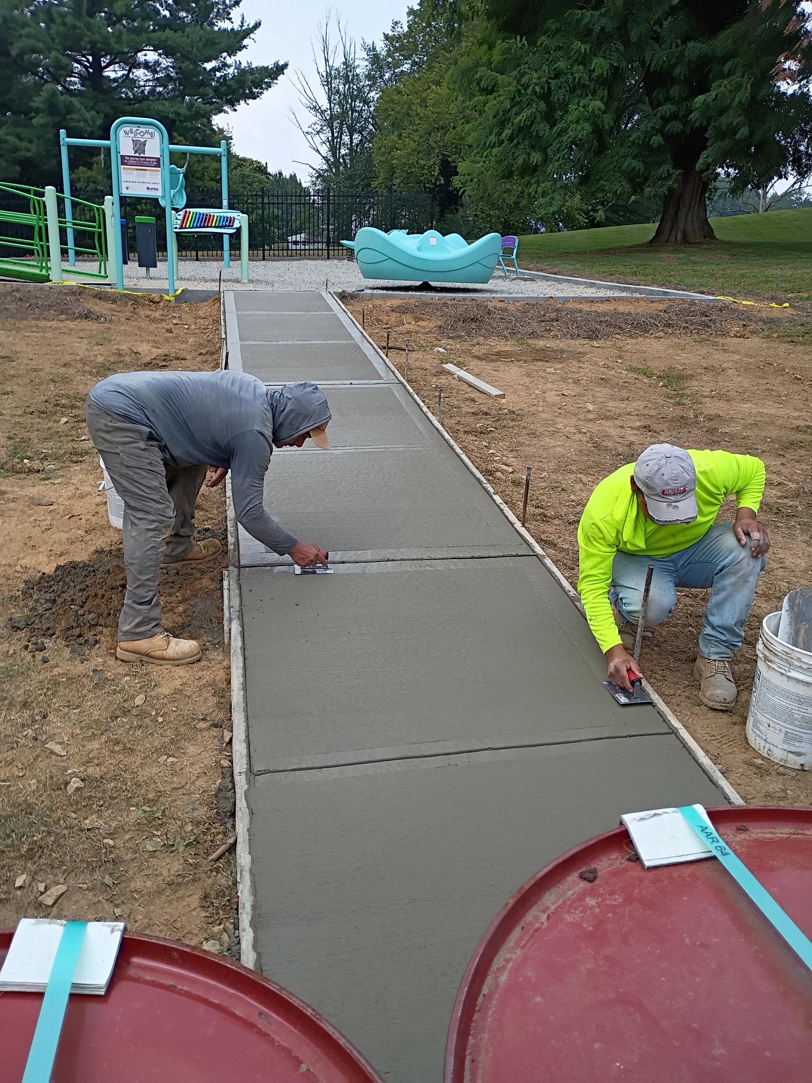 stamped concrete courtyard pennsauken base prep