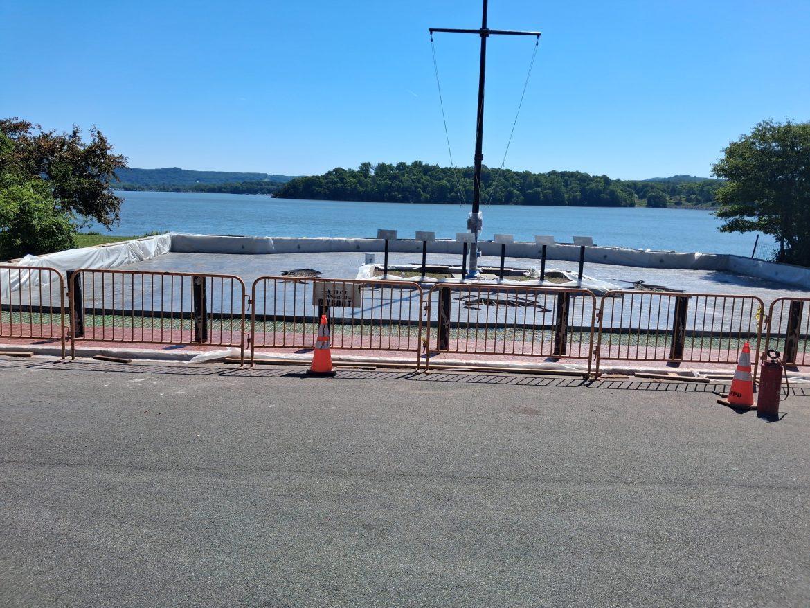Stamped Concrete Paving at Broadway Overlook
