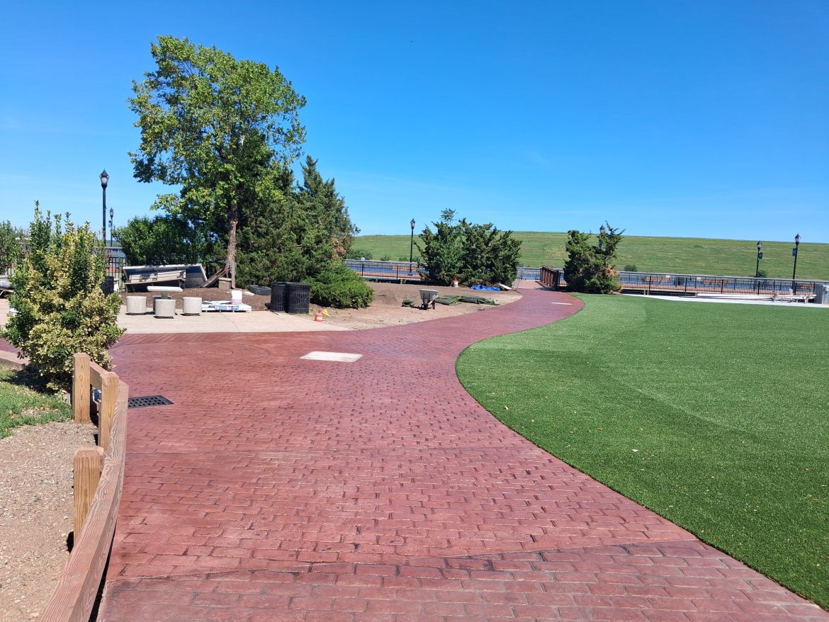 Waterfront Park Stamped Concrete Plaza in Carteret