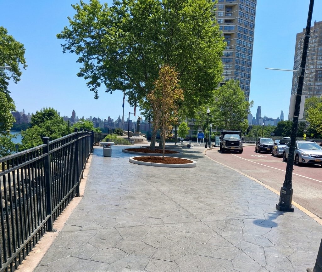 Stamped Verona Stone Plaza Elevates Veterans Memorial Park