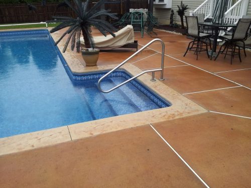 semi transparent like terracotta pool deck